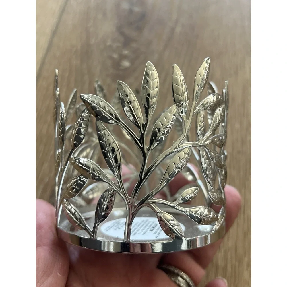 2 New Bath & Body Works Small Vine Leaf Branches Tree Candle Votive Holder